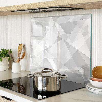 Tagliere in vetro temperato Geometria in tonalità di grigio