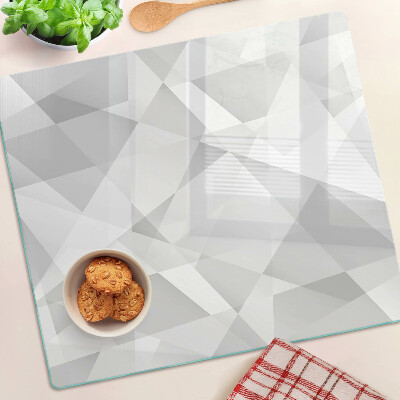 Tagliere in vetro temperato Geometria in tonalità di grigio