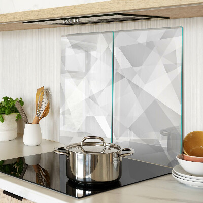 Tagliere in vetro temperato Geometria in tonalità di grigio