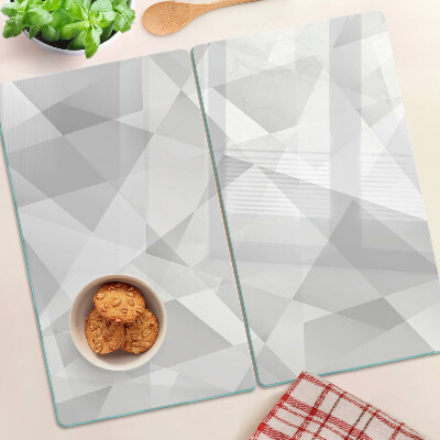 Tagliere in vetro temperato Geometria in tonalità di grigio