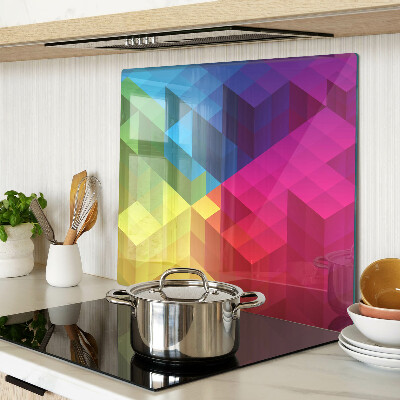 Tagliere in vetro temperato Geometria colorata nei triangoli