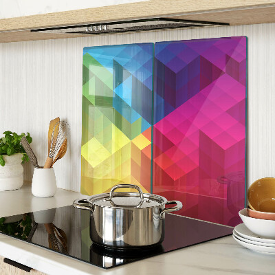 Tagliere in vetro temperato Geometria colorata nei triangoli