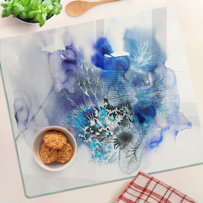 Tagliere in vetro Motivi astratti blu