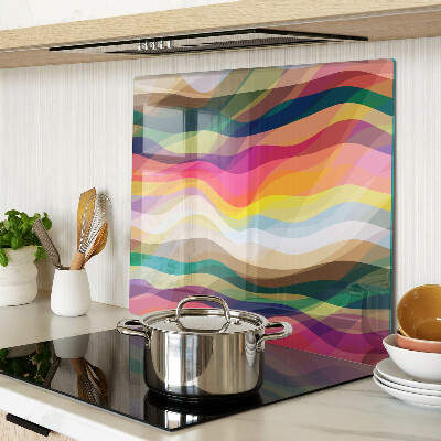 Tagliere in vetro temperato Onde di colore astratte