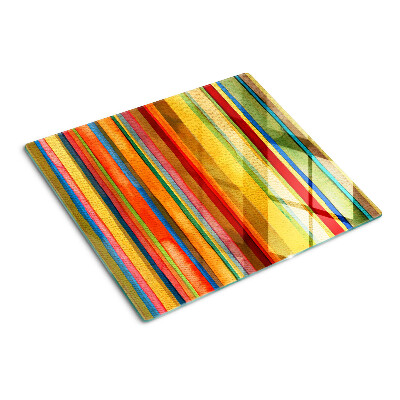 Tagliere in vetro temperato Strisce astratte colorate