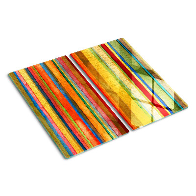 Tagliere in vetro temperato Strisce astratte colorate