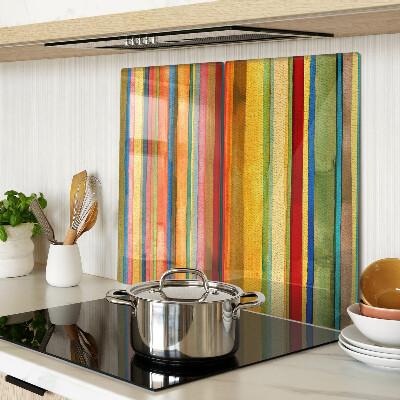 Tagliere in vetro temperato Strisce astratte colorate