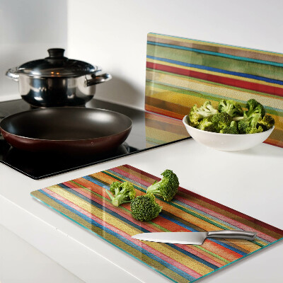 Tagliere in vetro temperato Strisce astratte colorate