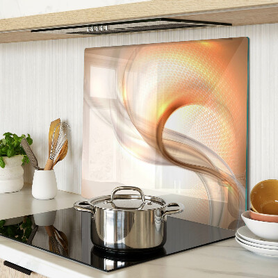 Tagliere in vetro temperato Onde luminose nelle tonalità dell'oro
