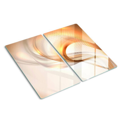 Tagliere in vetro temperato Onde luminose nelle tonalità dell'oro