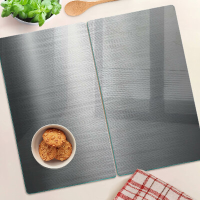 Tagliere in vetro temperato Effetto metallico in acciaio spazzolato