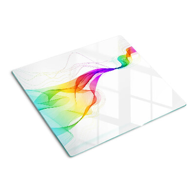 Tagliere in vetro Onde arcobaleno di colori