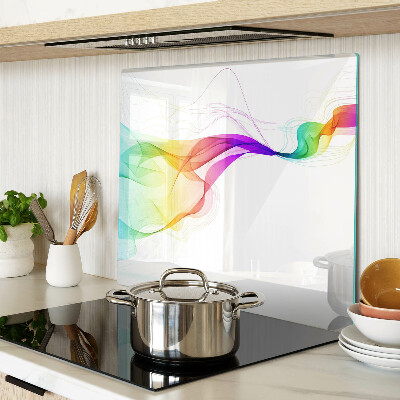 Tagliere in vetro Onde arcobaleno di colori