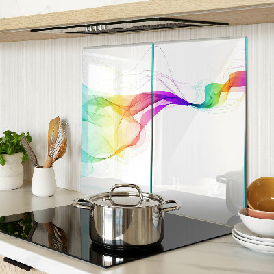 Tagliere in vetro Onde arcobaleno di colori