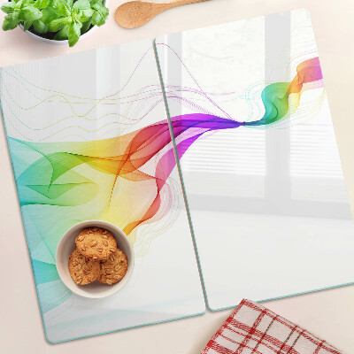 Tagliere in vetro Onde arcobaleno di colori