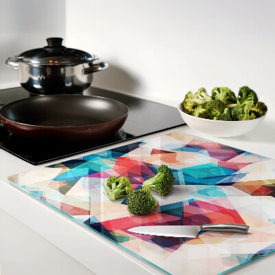 Tagliere in vetro Geometrie astratte in colori pastello