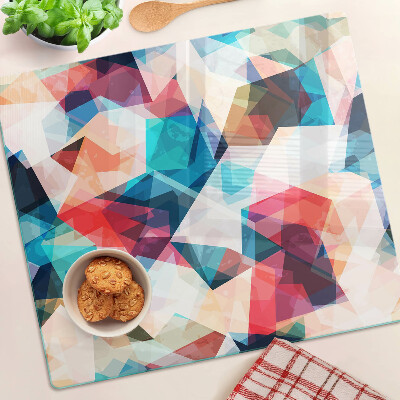 Tagliere in vetro Geometrie astratte in colori pastello