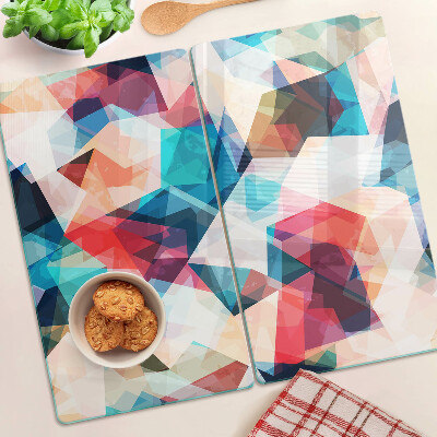 Tagliere in vetro Geometrie astratte in colori pastello