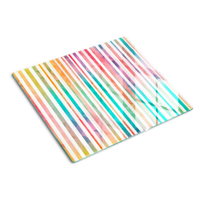 Tagliere in vetro temperato Strisce colorate nelle tonalità dell'arcobaleno