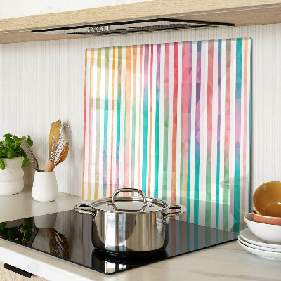 Tagliere in vetro temperato Strisce colorate nelle tonalità dell'arcobaleno