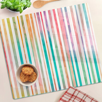 Tagliere in vetro temperato Strisce colorate nelle tonalità dell'arcobaleno