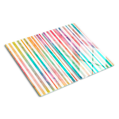 Tagliere in vetro temperato Strisce colorate nelle tonalità dell'arcobaleno