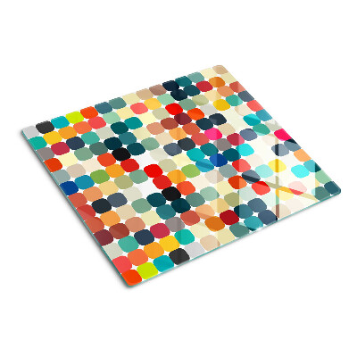 Tagliere in vetro Cerchi colorati in una griglia