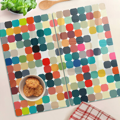 Tagliere in vetro Cerchi colorati in una griglia