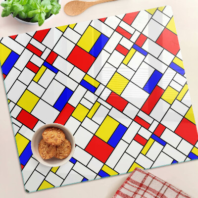 Tagliere in vetro Geometria nello stile di Mondrian
