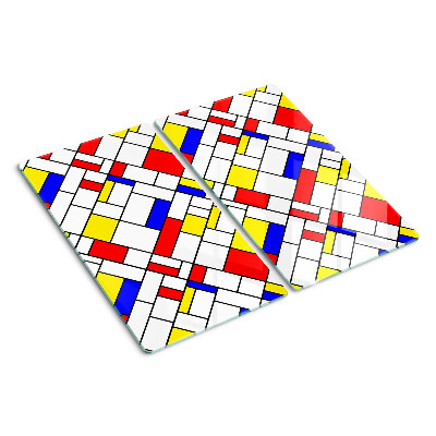 Tagliere in vetro Geometria nello stile di Mondrian