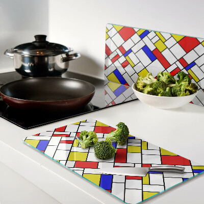 Tagliere in vetro Geometria nello stile di Mondrian