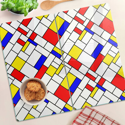 Tagliere in vetro Geometria nello stile di Mondrian