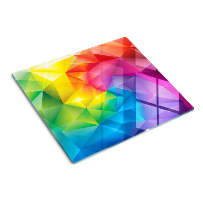 Tagliere in vetro Geometria colorata nelle tonalità dell'arcobaleno