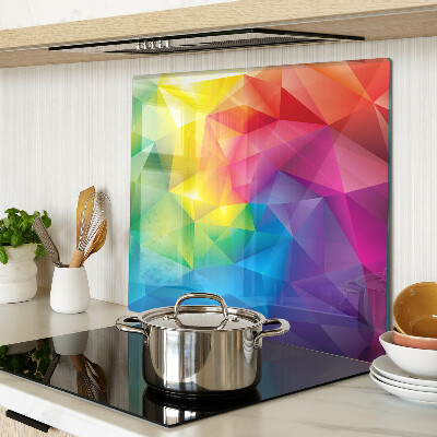 Tagliere in vetro Geometria colorata nelle tonalità dell'arcobaleno