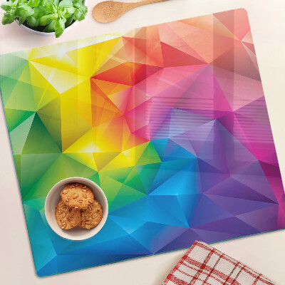 Tagliere in vetro Geometria colorata nelle tonalità dell'arcobaleno