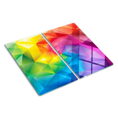 Tagliere in vetro Geometria colorata nelle tonalità dell'arcobaleno