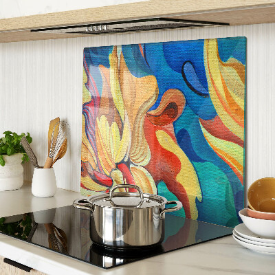 Tagliere in vetro temperato Fiori colorati su uno sfondo astratto