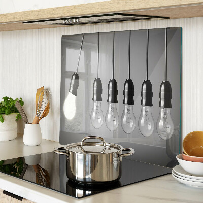Tagliere in vetro temperato Lampadine sui cavi