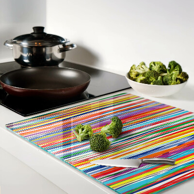 Tagliere in vetro Strisce colorate in diverse tonalità