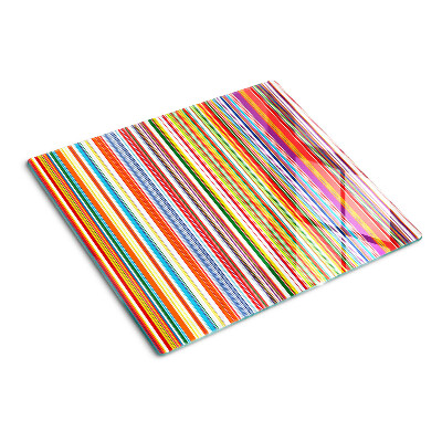 Tagliere in vetro Strisce colorate
