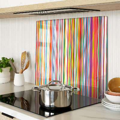 Tagliere in vetro Strisce colorate