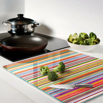 Tagliere in vetro Strisce colorate
