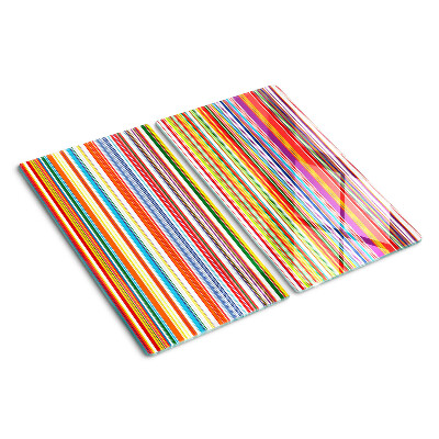 Tagliere in vetro Strisce colorate