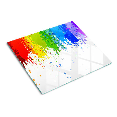 Tagliere in vetro temperato Macchie di vernice colorata