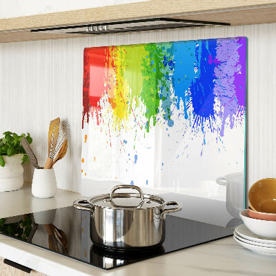 Tagliere in vetro temperato Macchie di vernice colorata
