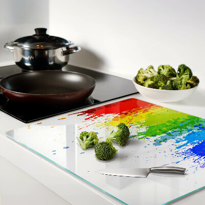 Tagliere in vetro temperato Macchie di vernice colorata