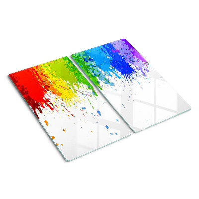 Tagliere in vetro temperato Macchie di vernice colorata