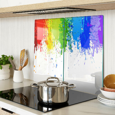 Tagliere in vetro temperato Macchie di vernice colorata