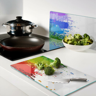 Tagliere in vetro temperato Macchie di vernice colorata
