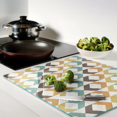 Tagliere in vetro Geometria nei colori pastello